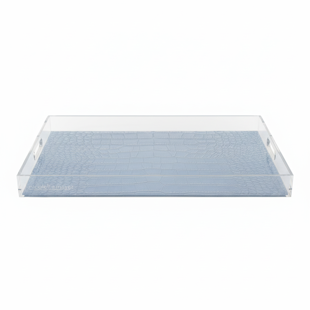 Crocodile Blue Rectangle Tray 14.5 x 22.5 (medium)