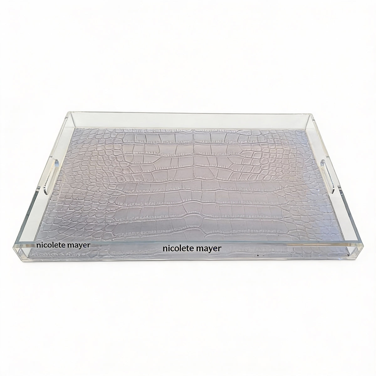 Crocodile Silver Rectangle Tray 14.5 x 22.5 (medium)