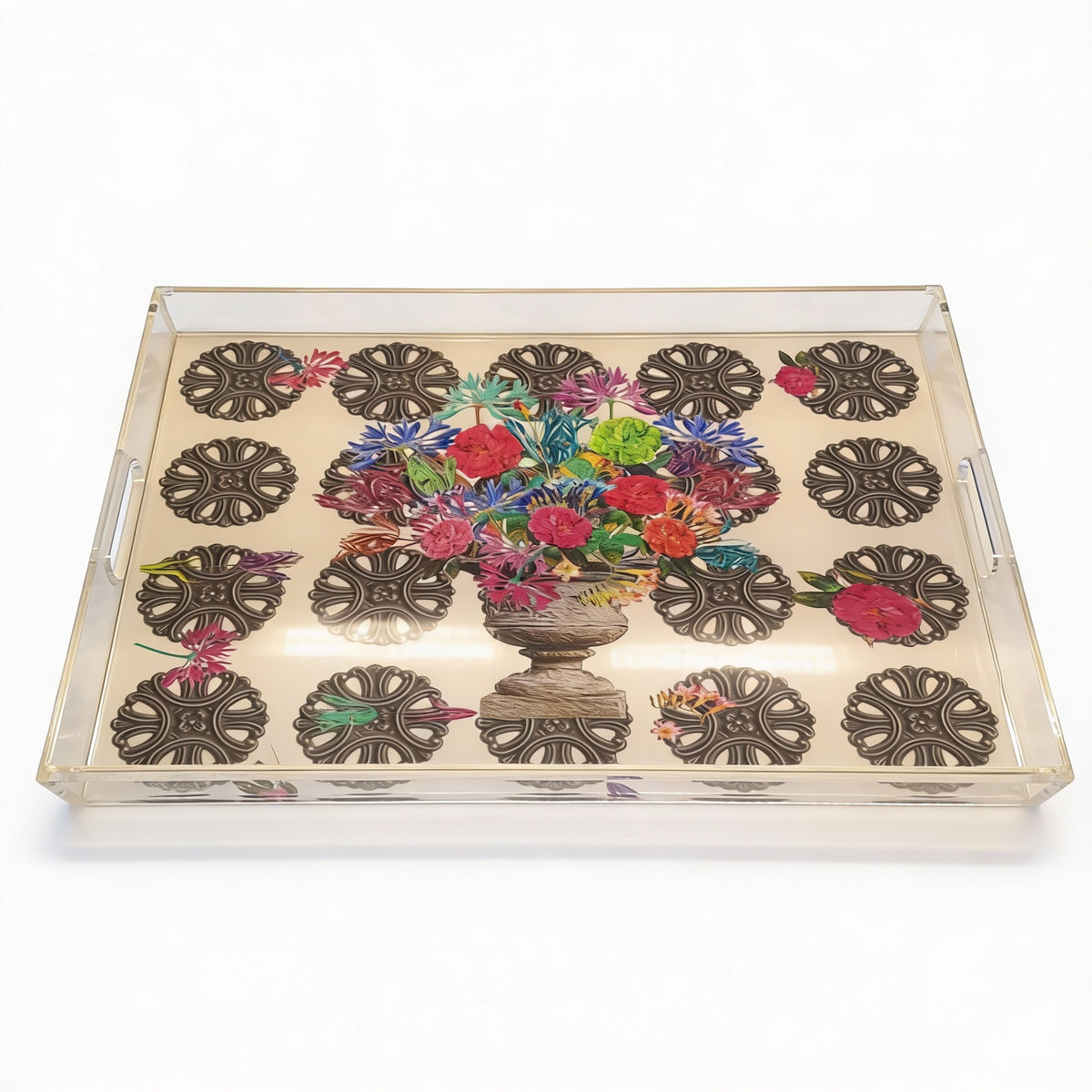 Pistils Metal Bouquet Rectangle Tray 14.5 x 22.5 (medium)