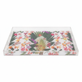 Fantasy Tropical White Rectangle Tray 14.5 x 22.5 (medium)
