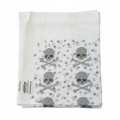 White With Crossbone Small Black Fine Dinner Napkins 22 x 22