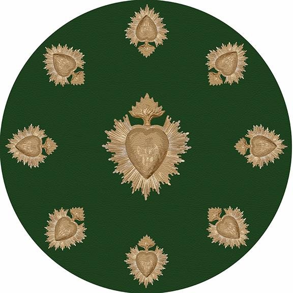 Ex Vote Evergreen Round Pebble Placemat 16"