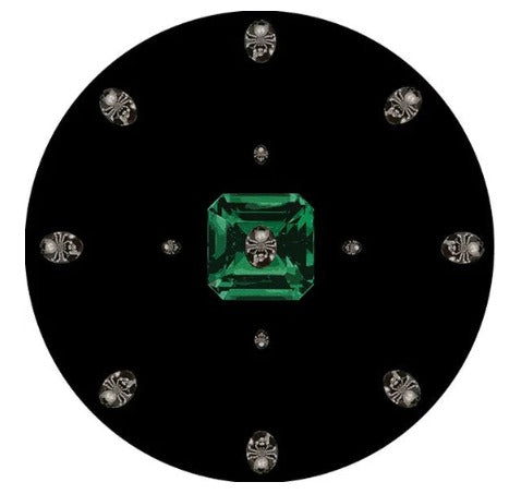 Assher Black Round Pebble Placemat 16"
