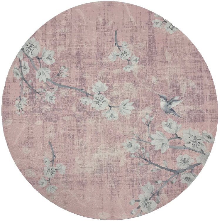 Blossom Fantasia Pink Round Pebble Placemat 16¨