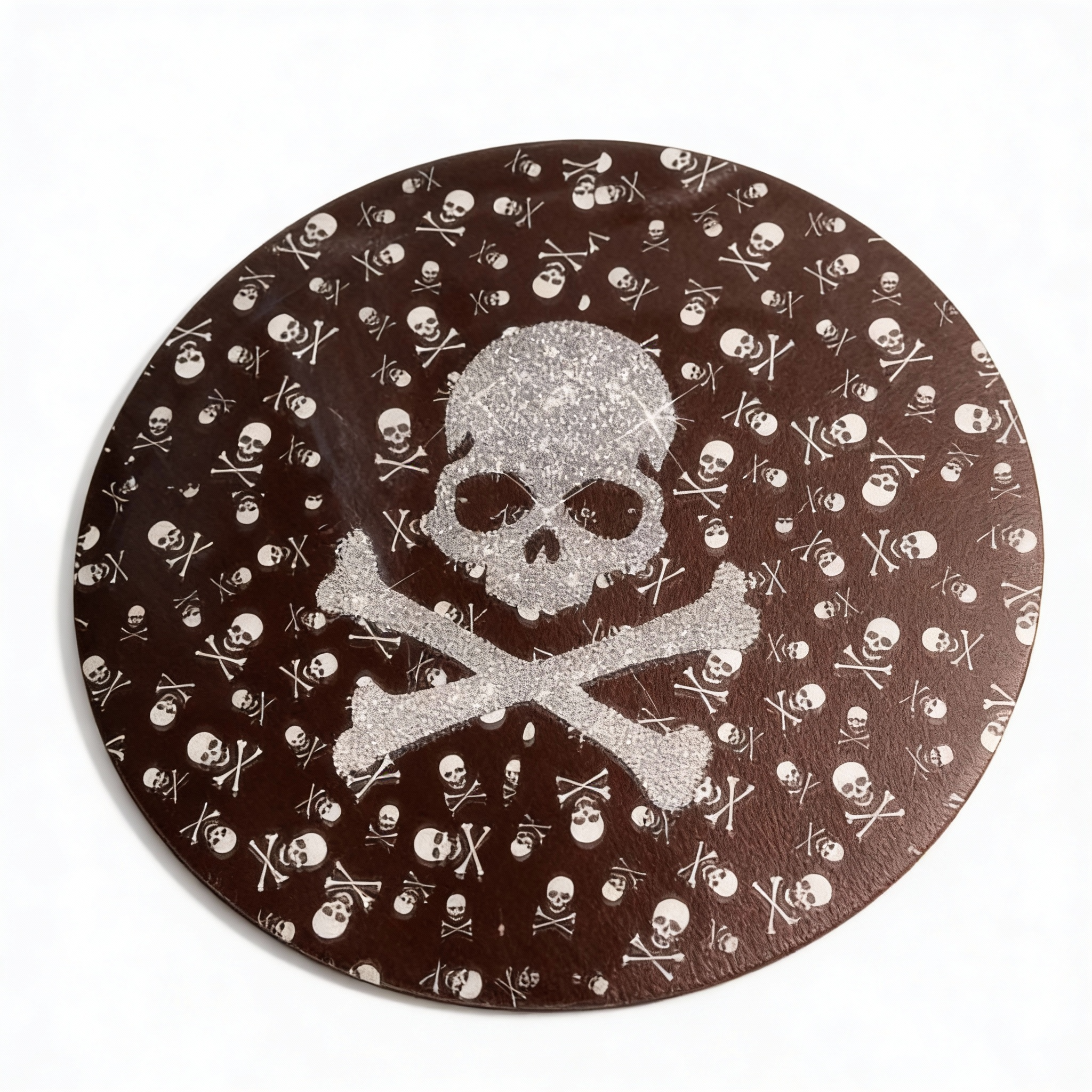 Crossbones Large Round Pebble Placemat 16¨