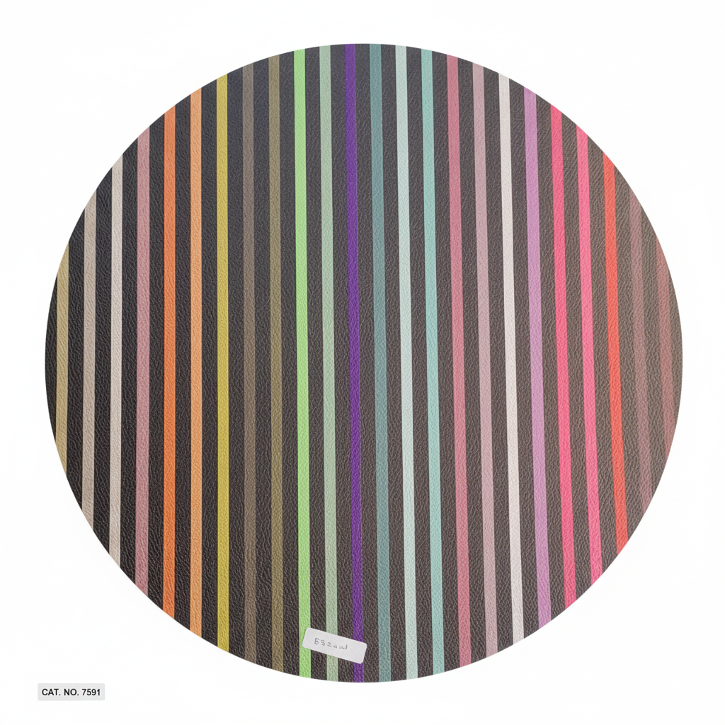 Lines Round Pebble Placemat 16¨
