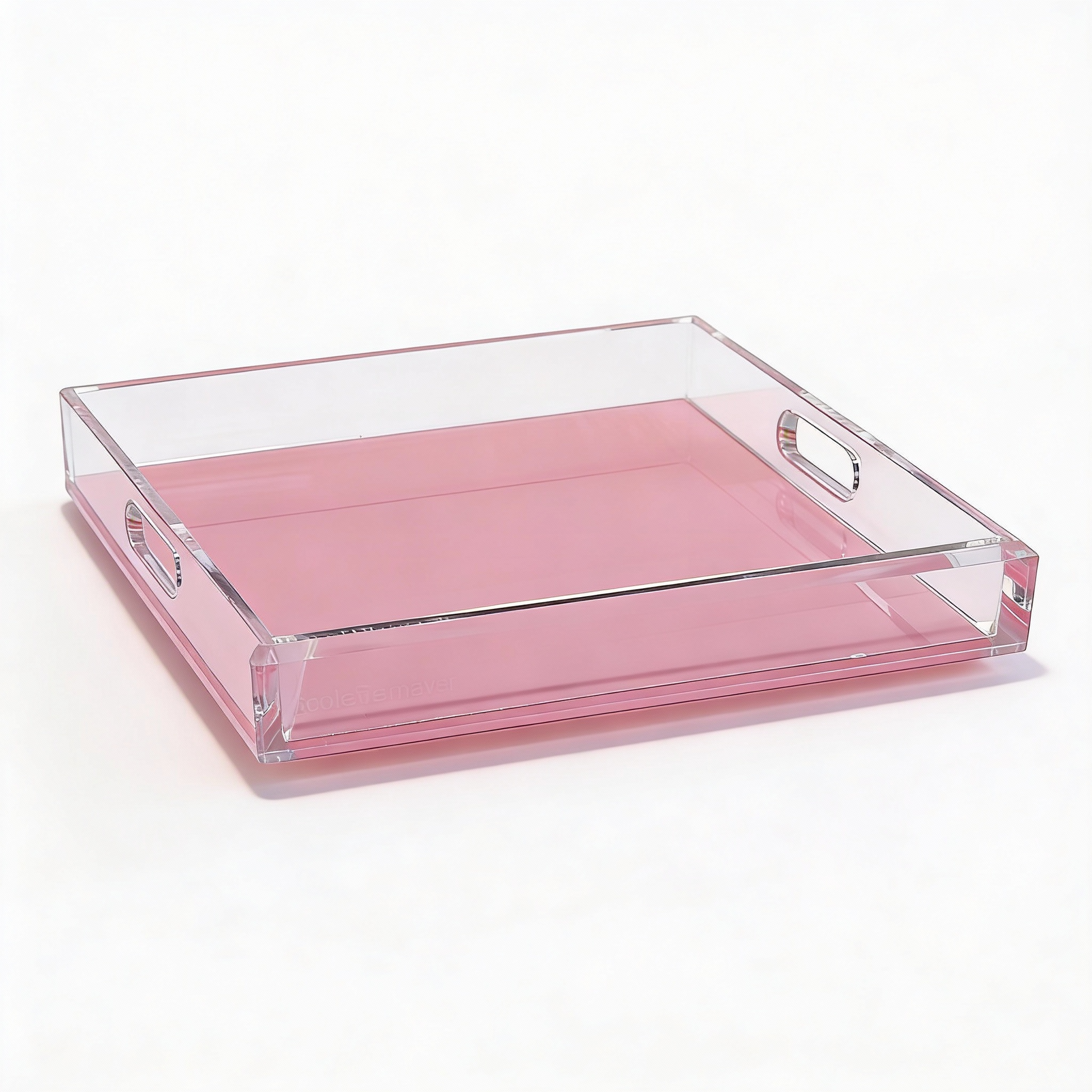Pink Acrylic Square Tray 12 x 12