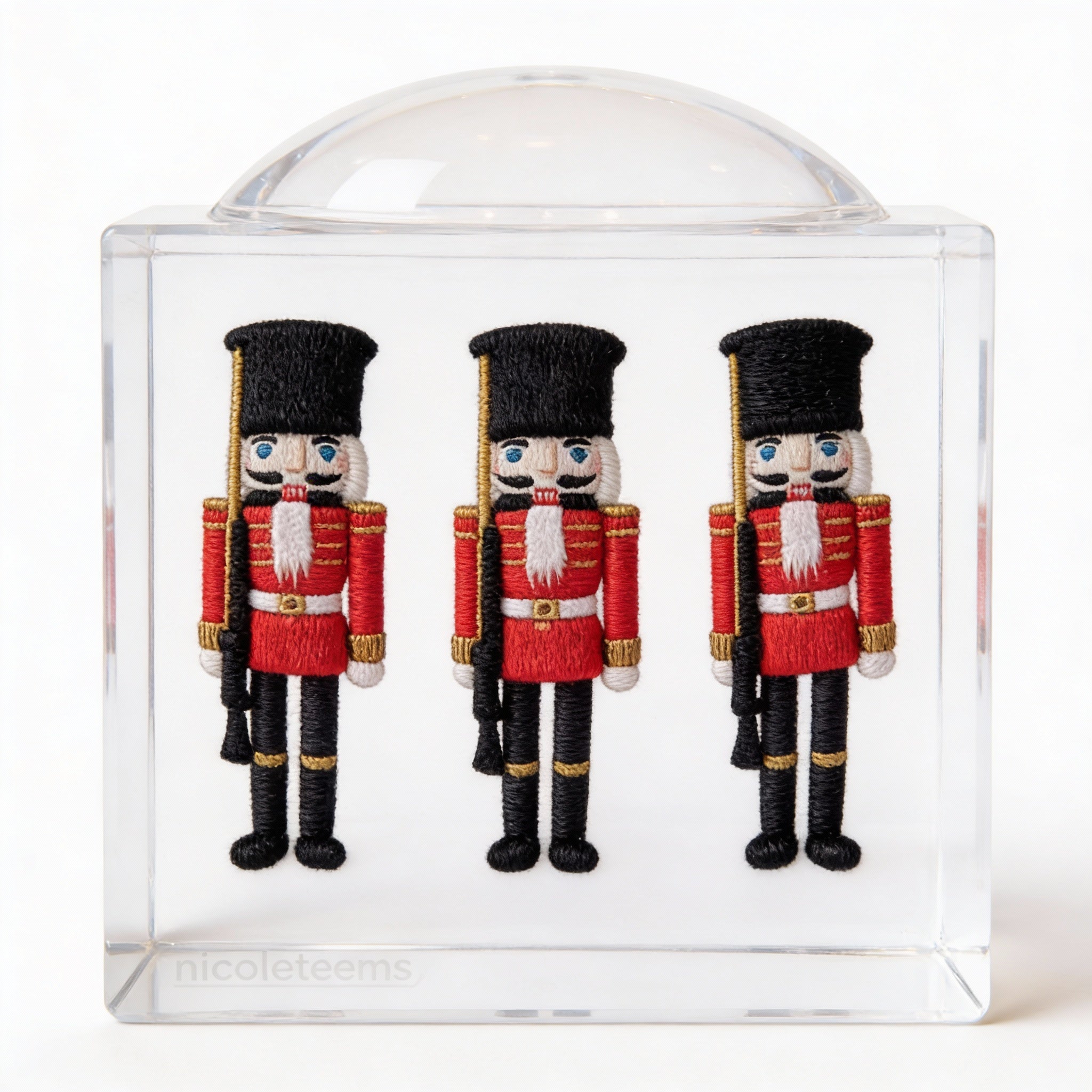 Nutcracker Acrylic Candy Dish 6 x 6