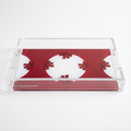 Bows Red Acrylic Vanity Tray 7 x 12.25