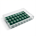 Xmas Ornament Green Acrylic Vanity Tray 7 x 12.25