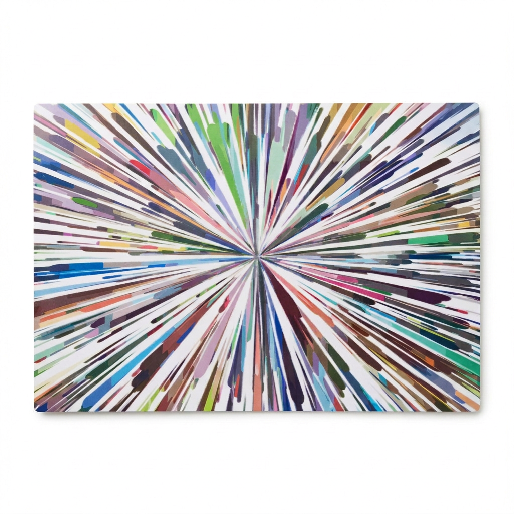 White Fireworks Artisan Paper Placemat 18.5 x 12.5