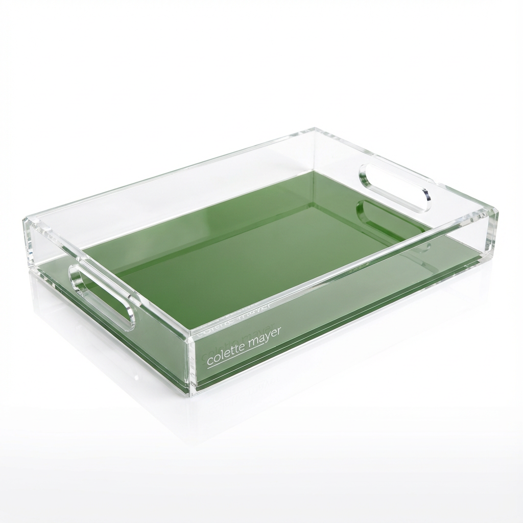 Solid Moss Acrylic Vanity Tray 7 x 12.25