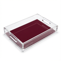 Solid Bordeaux Acrylic Vanity Tray 7 x 12.25