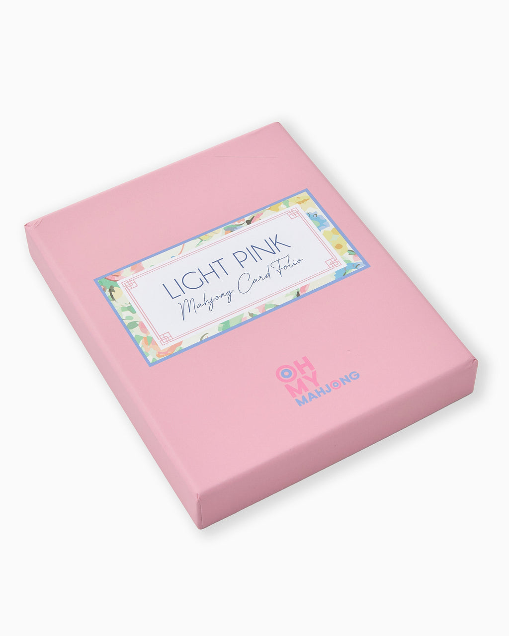 Estuche para tarjetas de Mahjong rosa claro