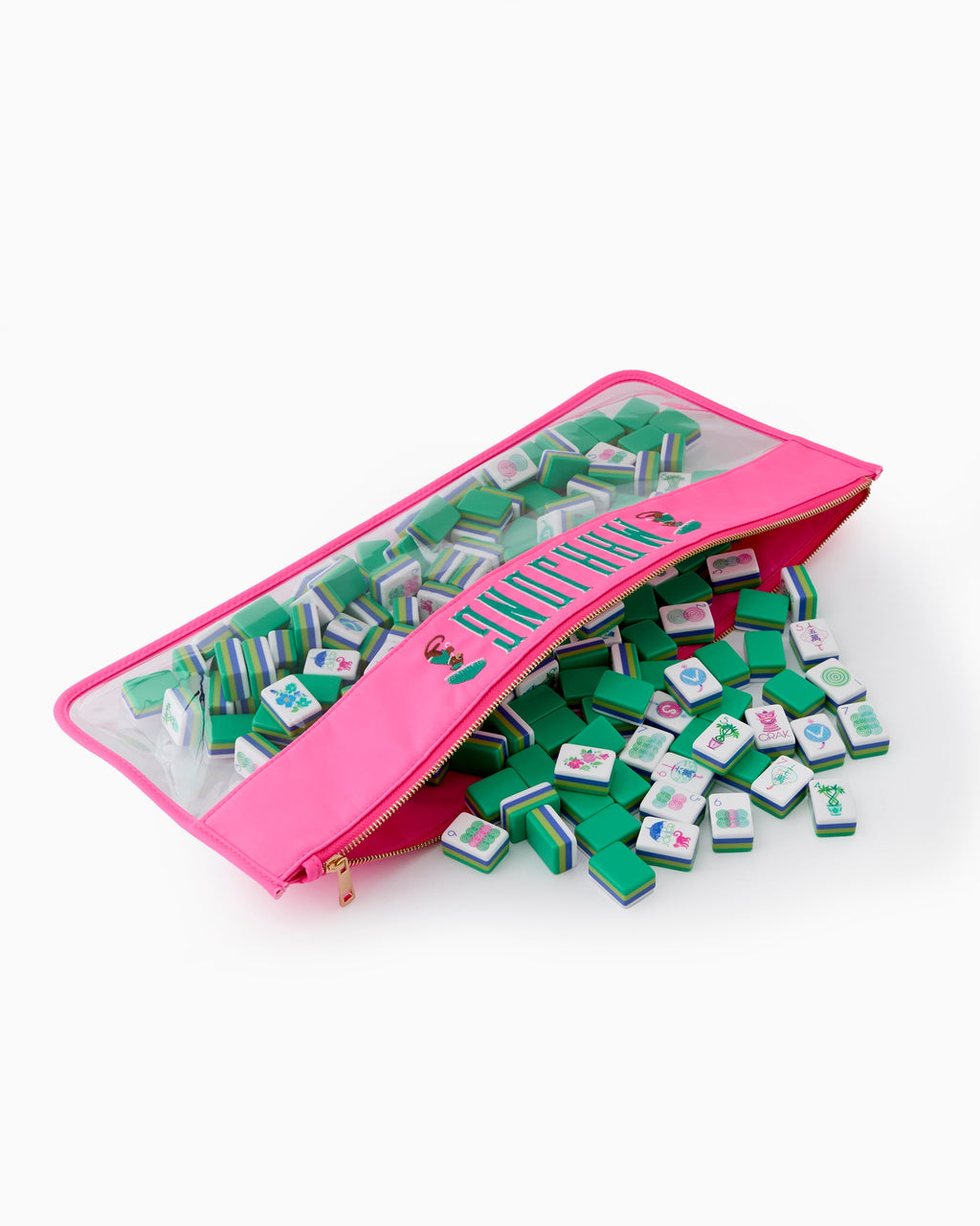 Pink Monkey Mahjong Bag