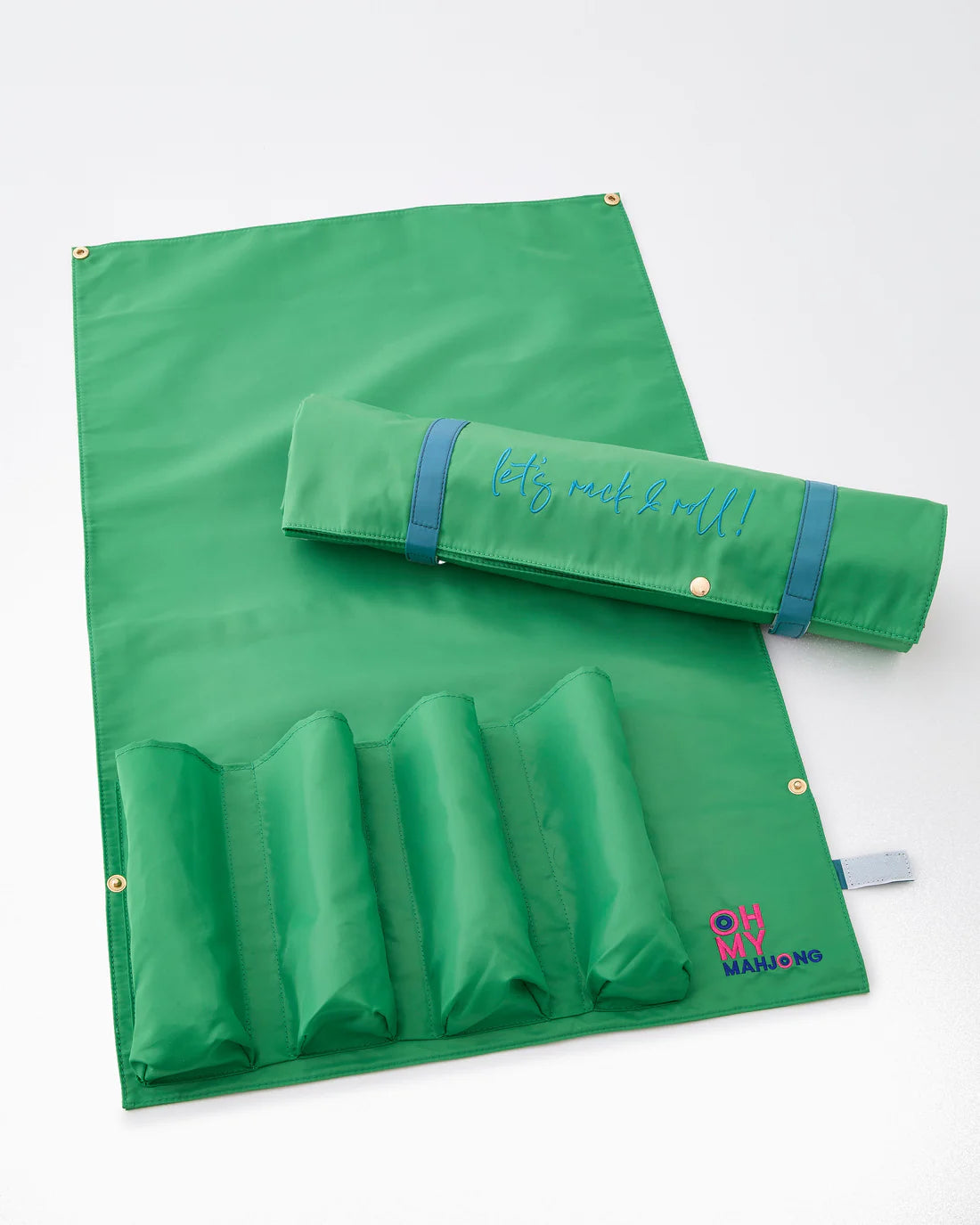 OH MY MAHJONG OMM35 KELLY GREEN LET'S RACK & ROLL BAG
