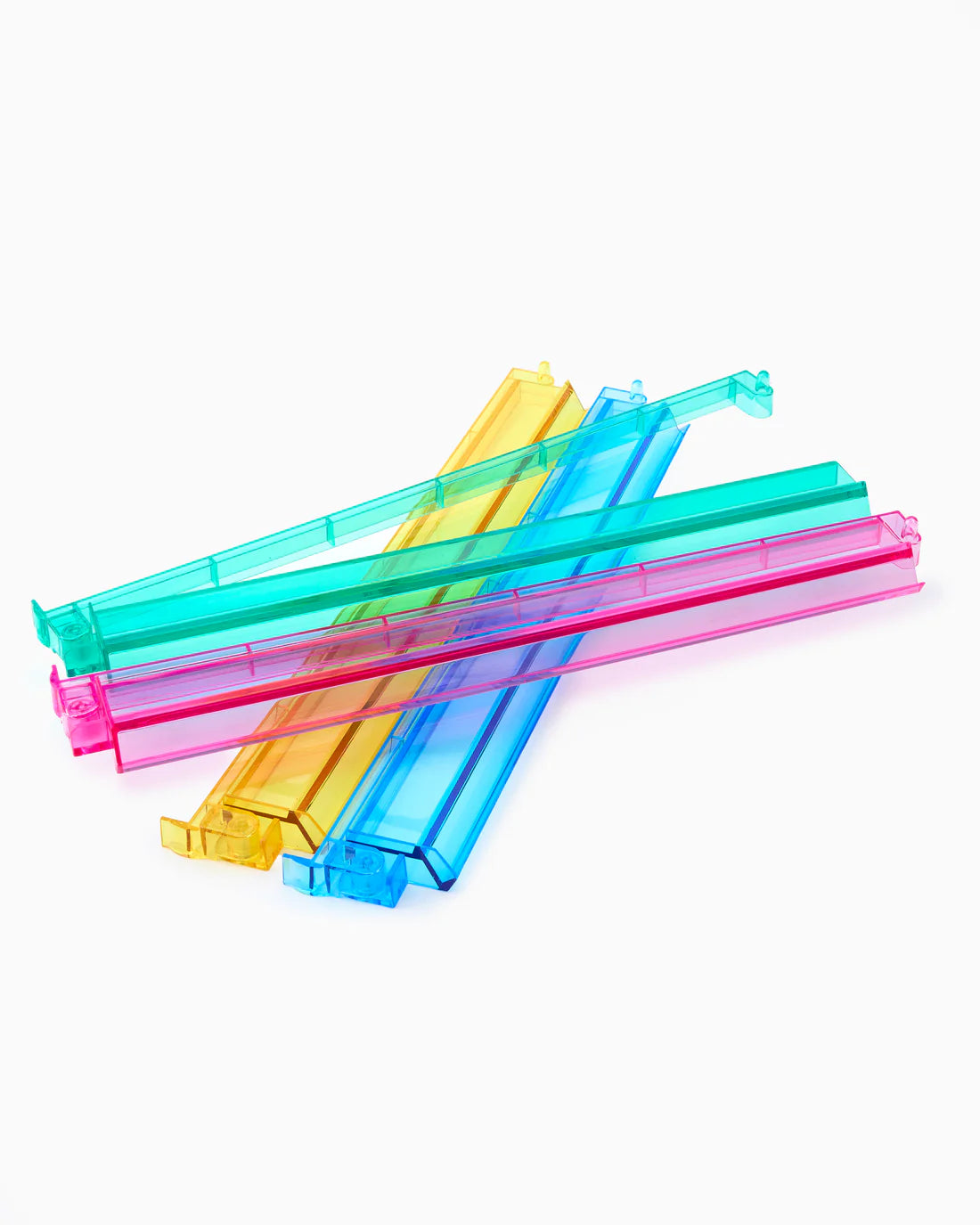 Juego de estante y empujador de acrílico multicolor