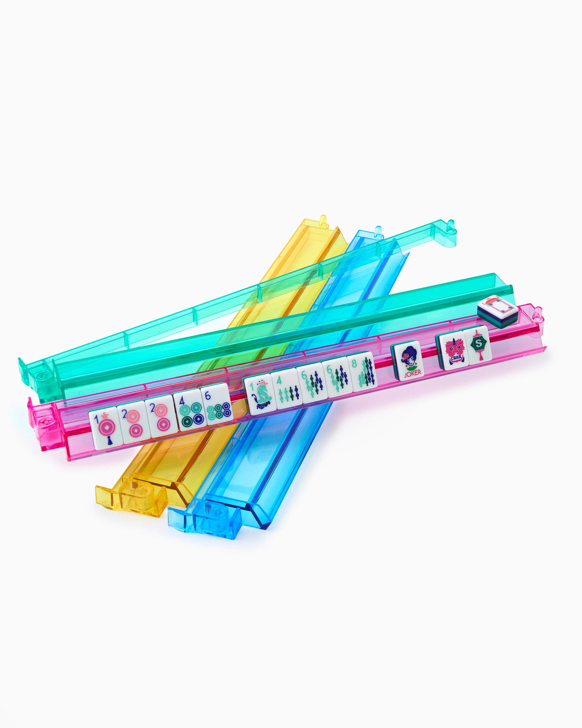 Juego de estante y empujador de acrílico multicolor