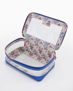 Metallic Blue Tile Storage Bag