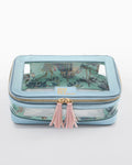 Metallic Light Blue Tile Storage Bag