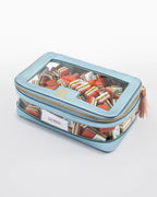 Bolsa de almacenamiento para azulejos azul claro metalizado