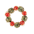 Napkin Rings -crystal Baubble Red And Green 2¨diameter
