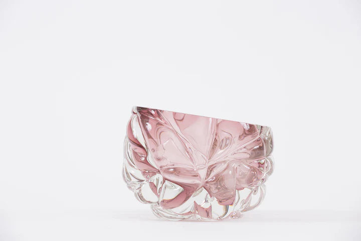 Blush Cut Vase 6"