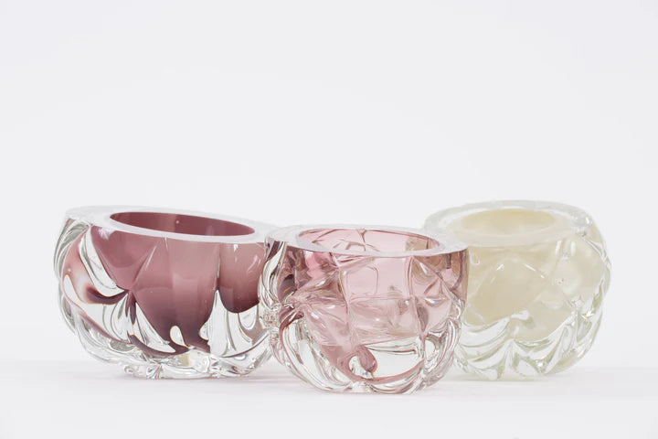 Blush Cut Vase 6"