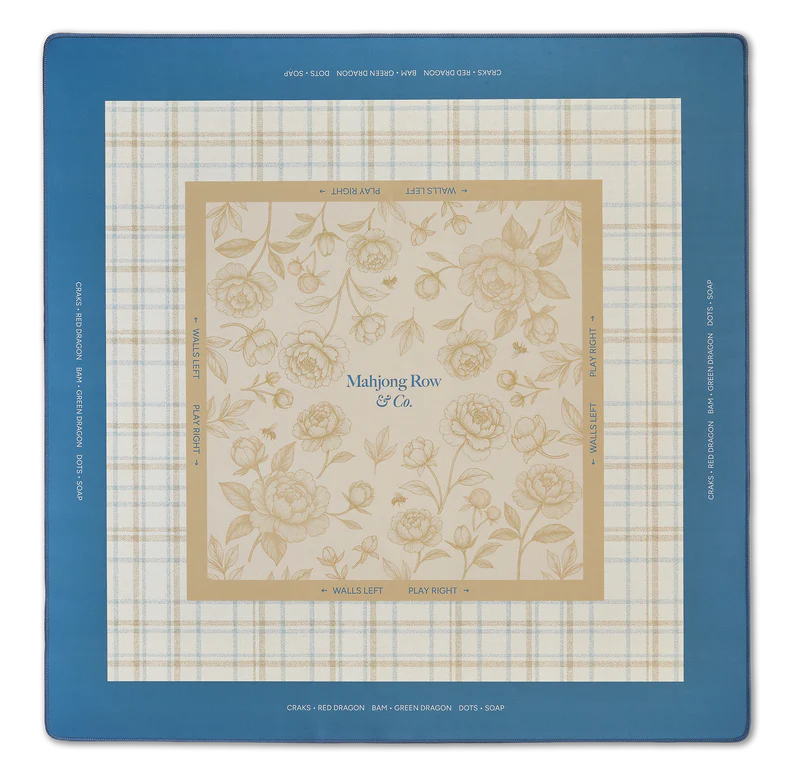 Spring Awakening Mahjong Mat – Porcelain Blue