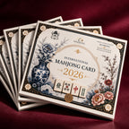 Tarjeta Internacional Mahjong 2026 en español – Pack + Stickers, primer plano