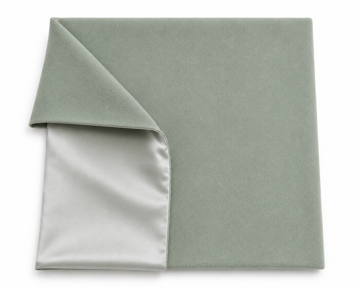 Cojín Decorativo Boudoir Luxe Bambú-Seda – Sea Foam Green & Celadon