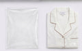 Pijama Seda-Algodón – Blanco/Latte, Mediana