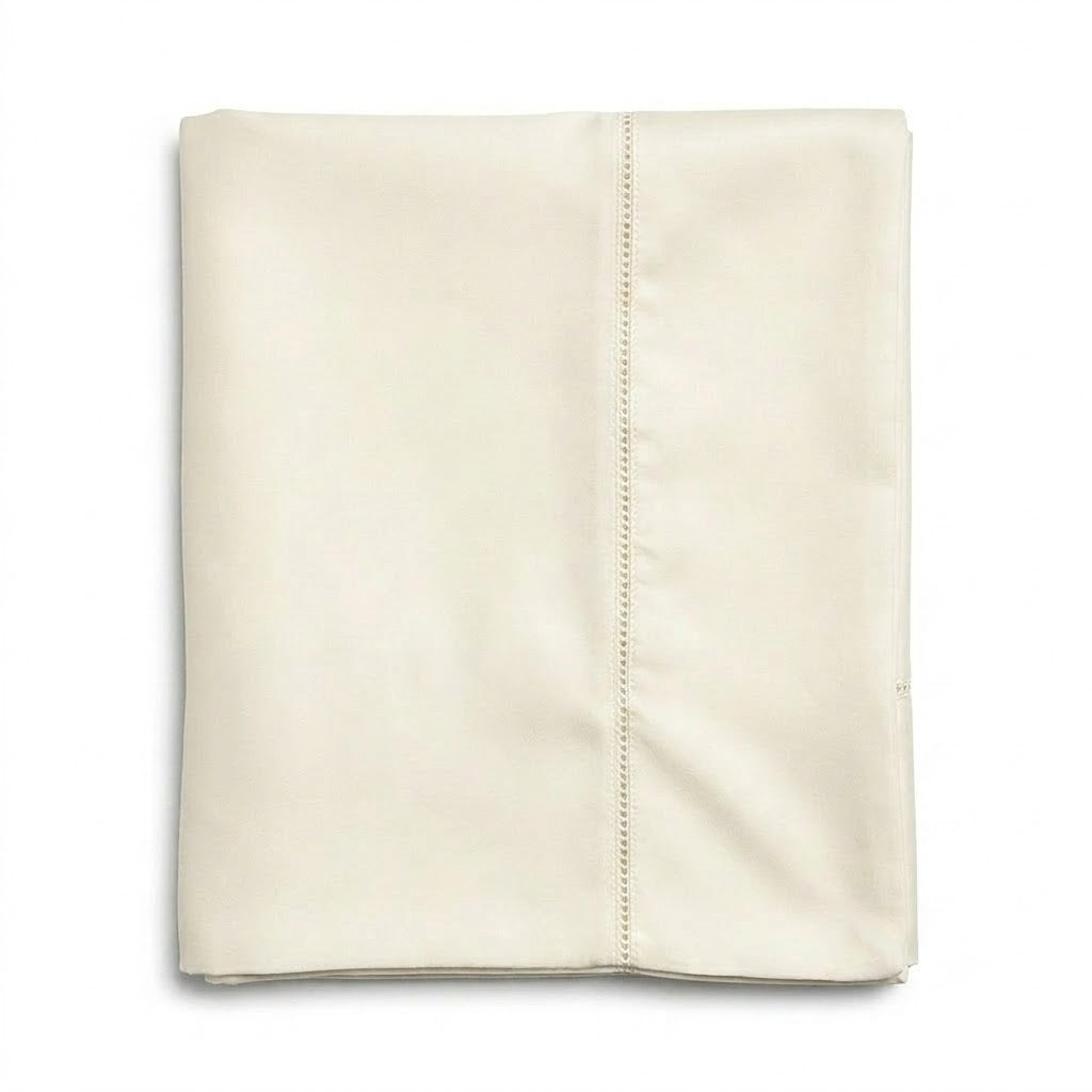 Set de 2 Fundas de Almohada Seda-Algodón – Ivory, Estándar (20x30 in)