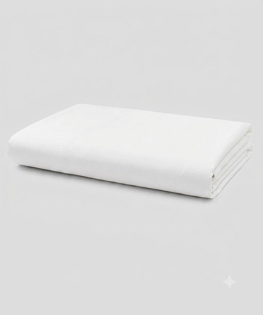 Funda de Edredón Seda-Algodón – Blanco, King