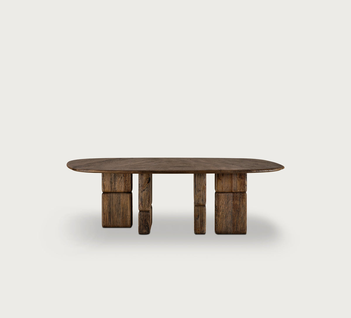 Mesa de Comedor Rectangular Sefa – Aliso Quemado Ocre (244 × 119 cm)