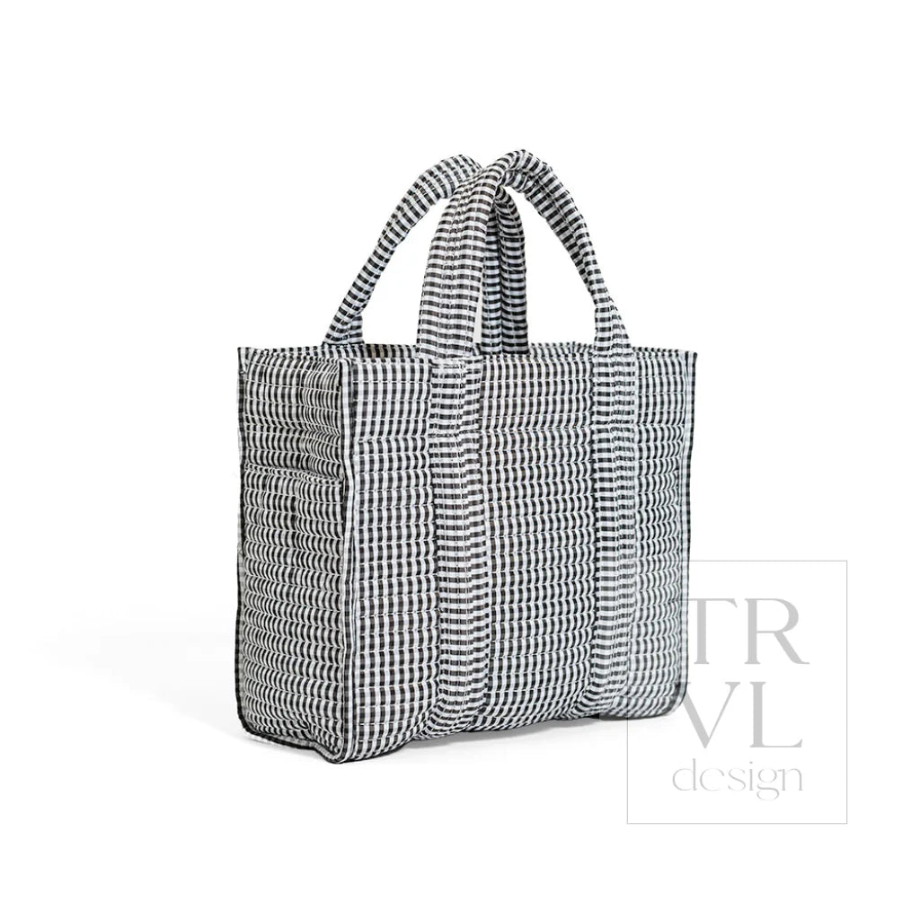 Quilted Mini Go Go Tote - Gingham Black