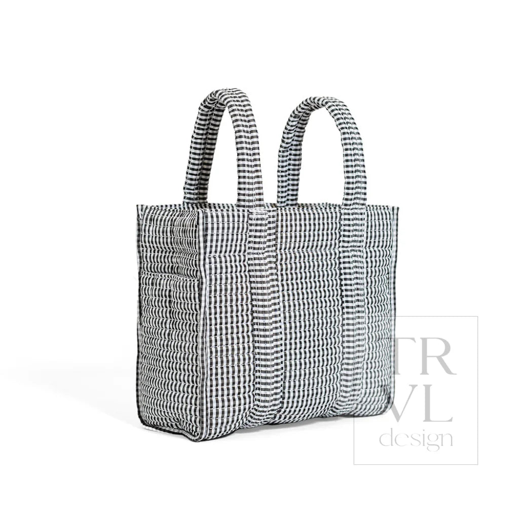 Quilted Mini Go Go Tote - Gingham Black