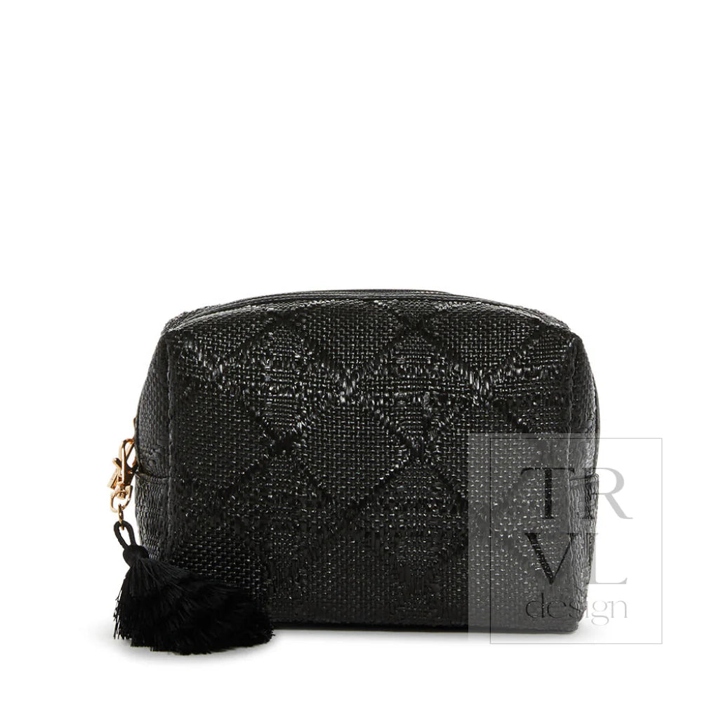Luxe Bali Straw - Everything Bag - Cane Midnight