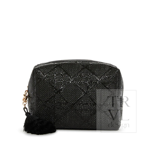 Luxe Bali Straw - Everything Bag - Cane Midnight