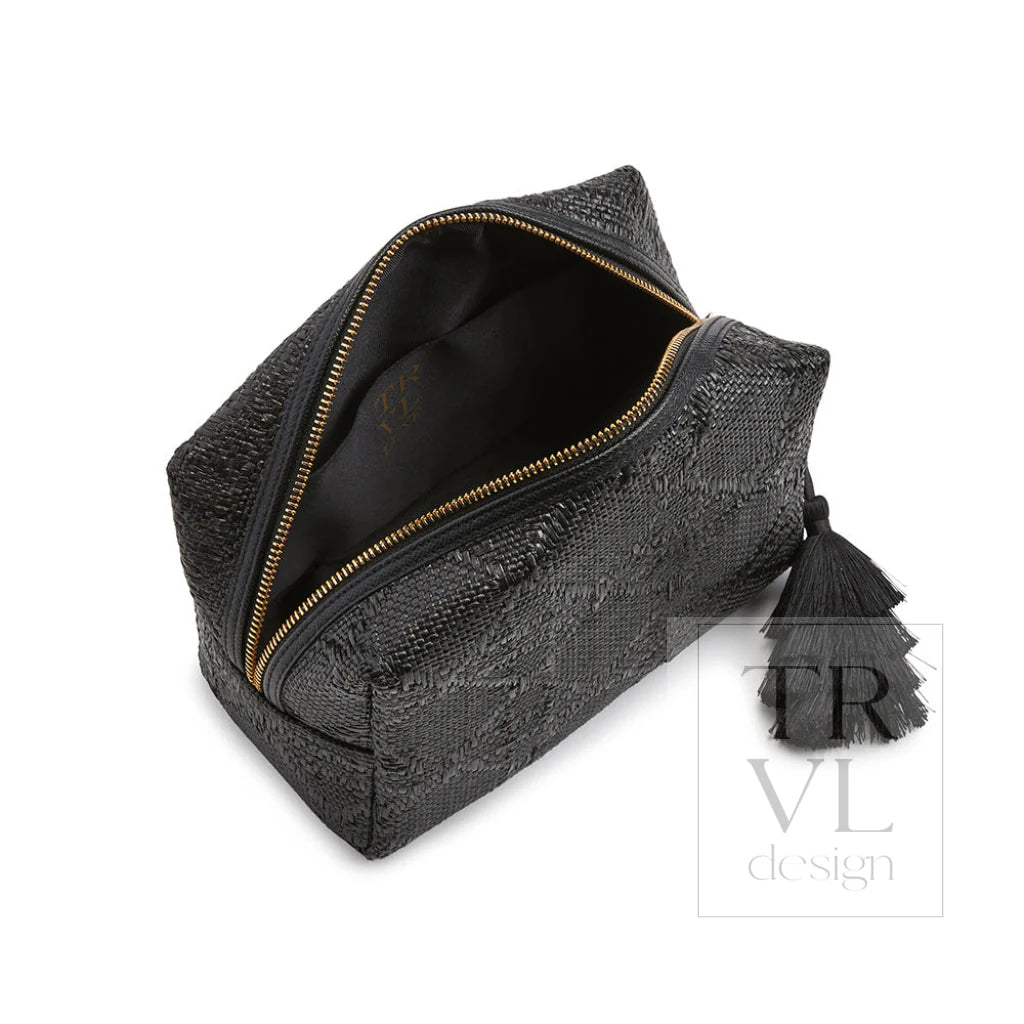 Luxe Bali Straw - Everything Bag - Cane Midnight