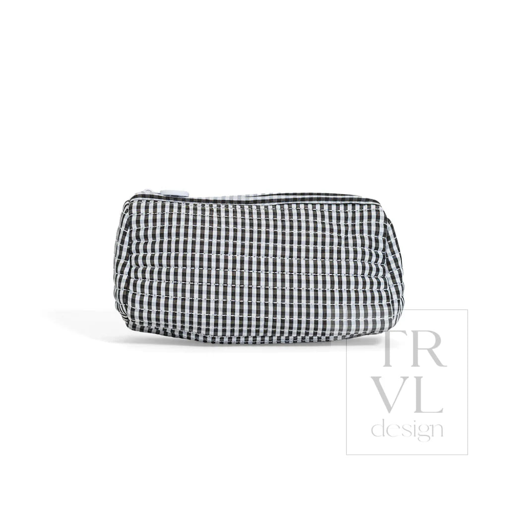 Quilted Pochette Bag - Gingham Black