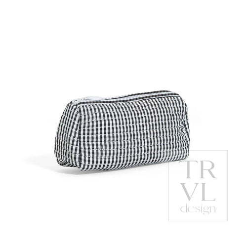 Quilted Pochette Bag - Gingham Black
