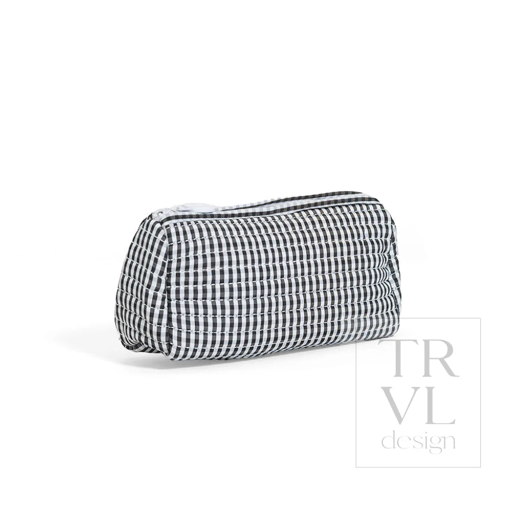 Quilted Pochette Bag - Gingham Black