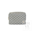 Luxe Everyday Cosmetic Bag - Surrey With Green Pinstripe Liner