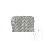 Luxe Everyday Cosmetic Bag - Surrey With Green Pinstripe Liner