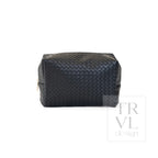 Luxe Everyday Cosmetic Bag - Woven Jet