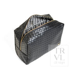 Luxe Everyday Cosmetic Bag - Woven Jet