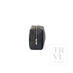 Luxe Everyday Cosmetic Bag - Woven Jet