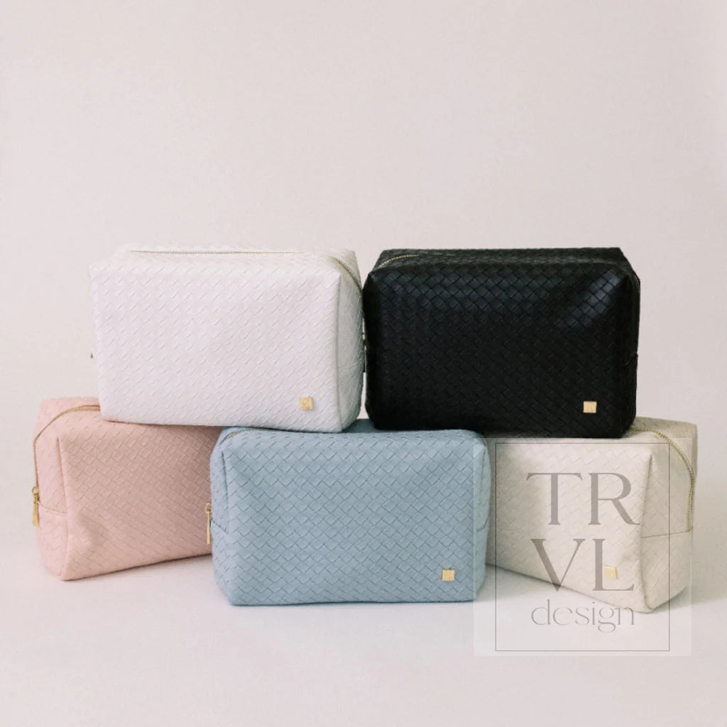 Luxe Everyday Cosmetic Bag - Woven Jet