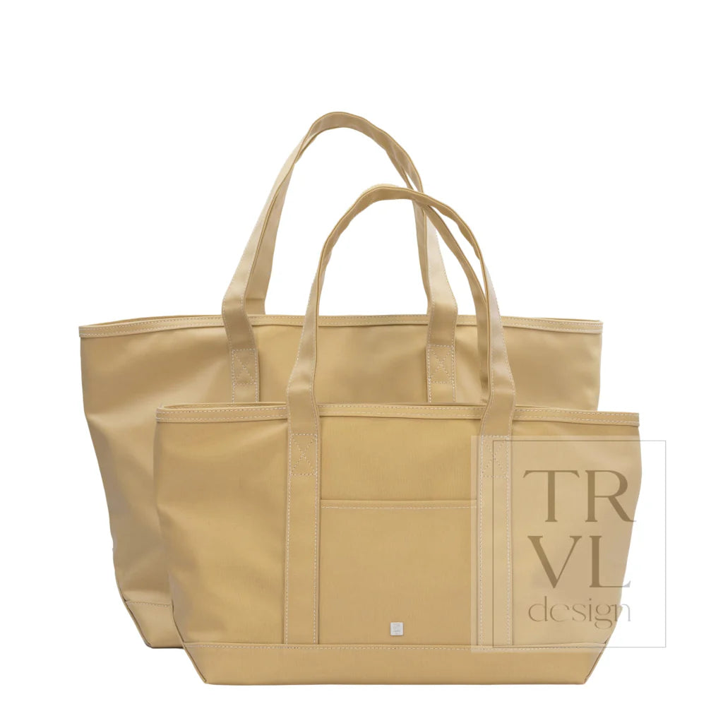 Maxi Tote - Coated Canvas Large Khaki